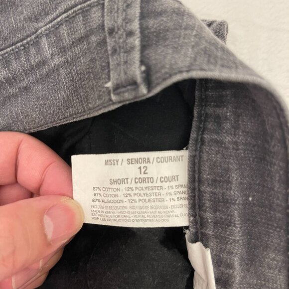 Gloria Vanderbilt Amanda Jeans Women 31x36 Size 12 Black Denim Wide Leg Straight - Picture 5 of 9